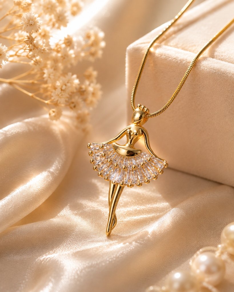 Golden Ballerina Pendant alternate view