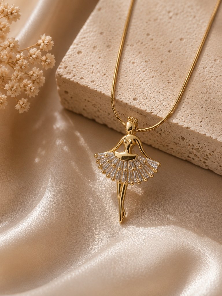 Golden Ballerina Pendant by Calistry