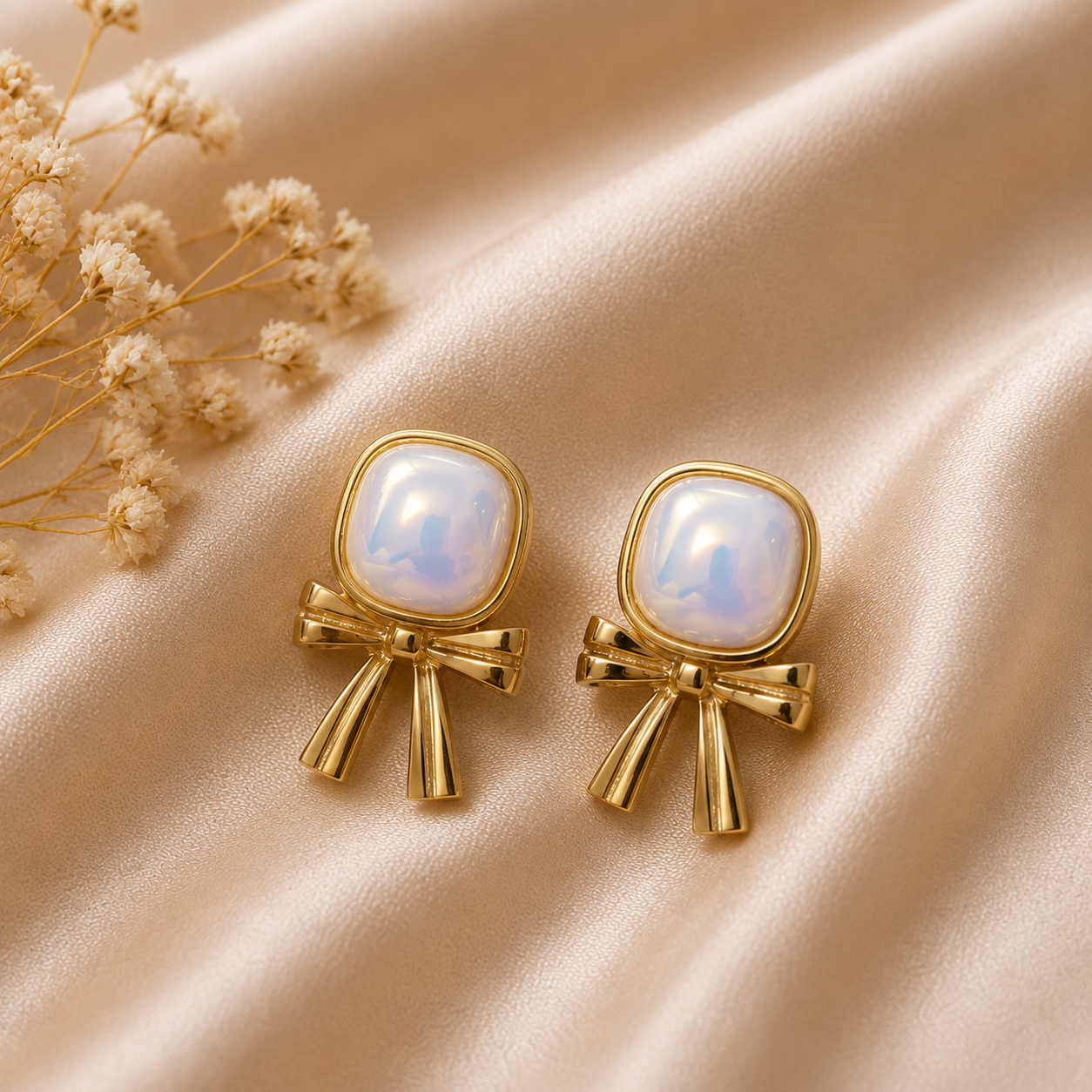 Bow Stud Earrings by Calistry