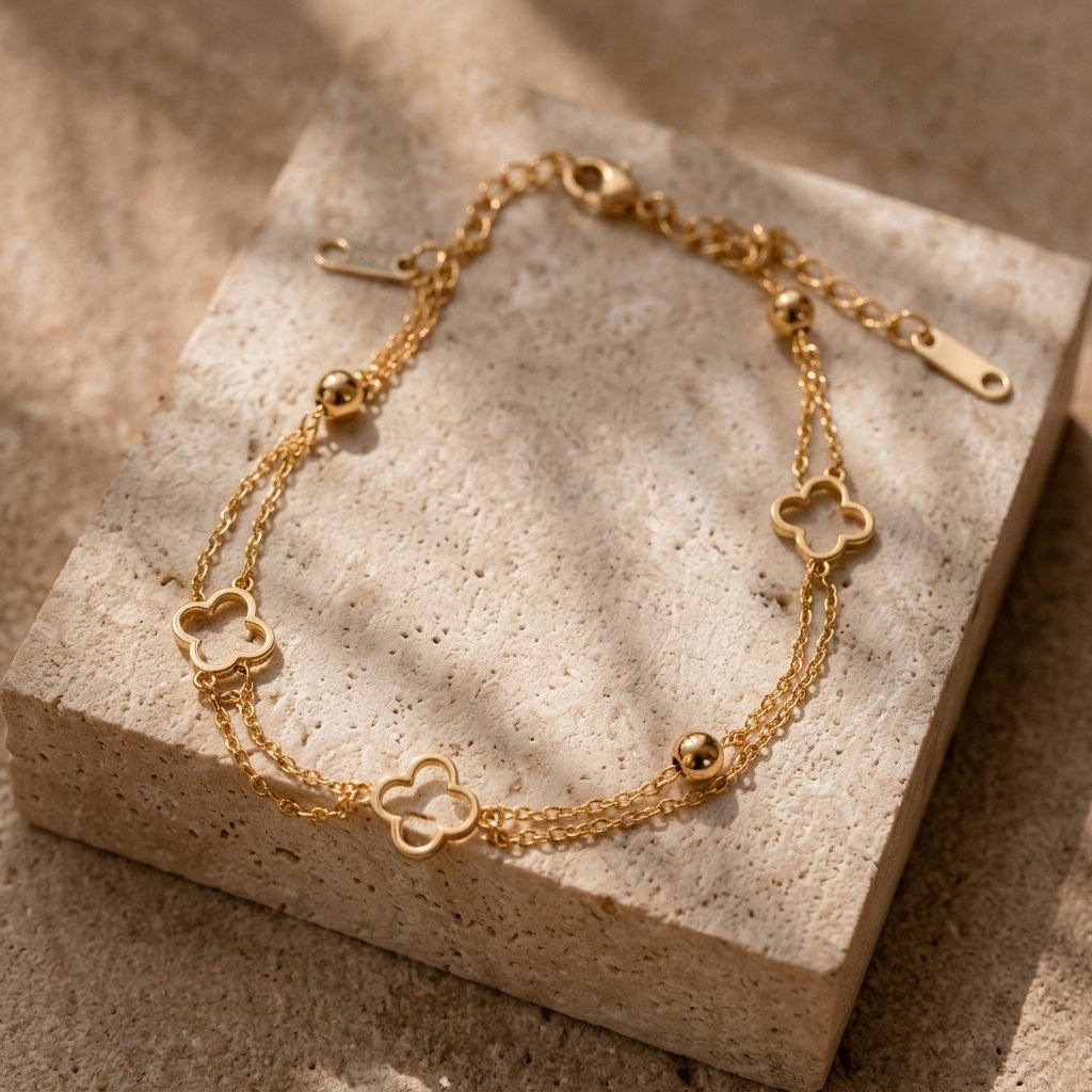 Clover Double Chain Bracelet by Calistry