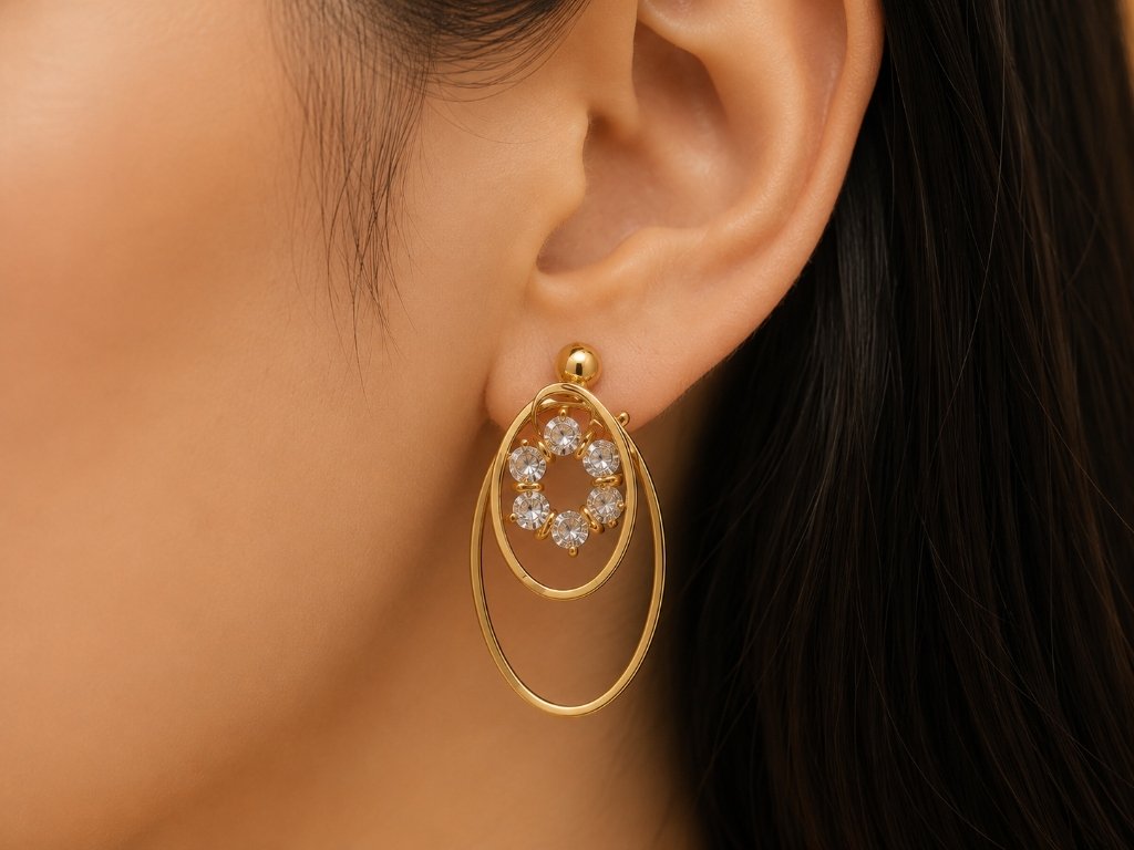 Crystal Loop Earrings alternate view