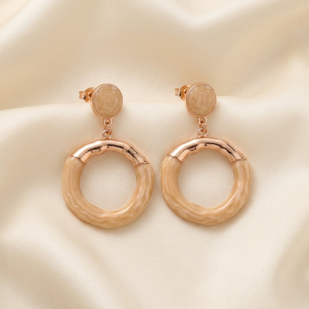 Textured Meridian Hoops by Calistry