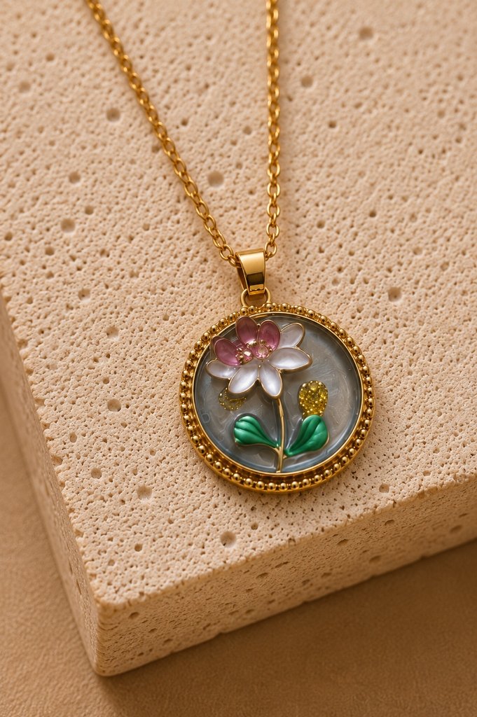 Lotus Mother-of-Pearl Pendant by Calistry
