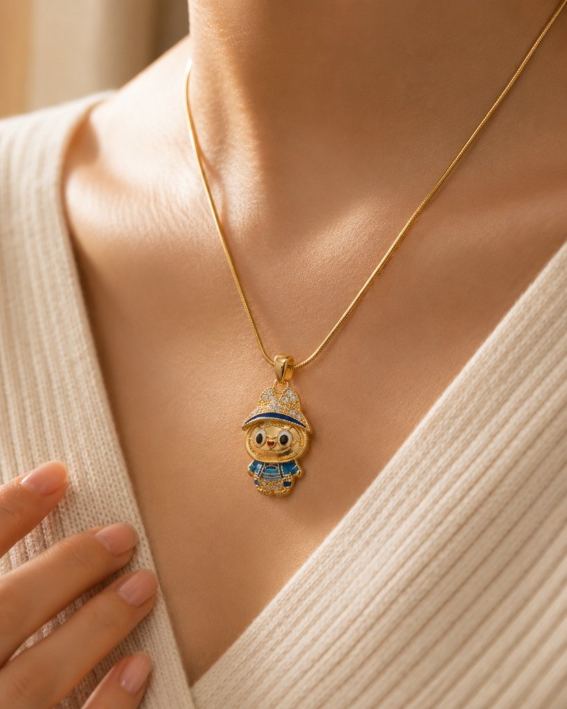 Labubu Pendant Necklace detail view 2