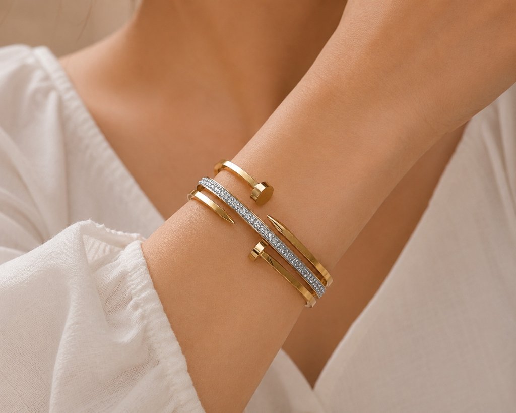 Daily Resilience Bangle (Nail Design) styled view