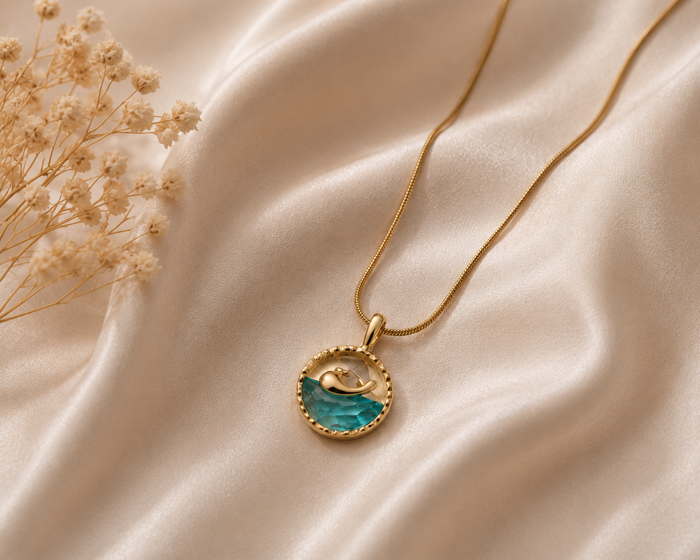 Ocean Whale Wave Pendant alternate view