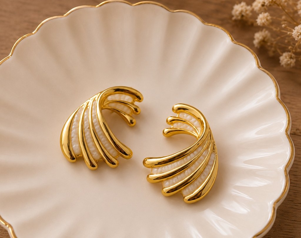 Wing Pearl Earrings alternate view
